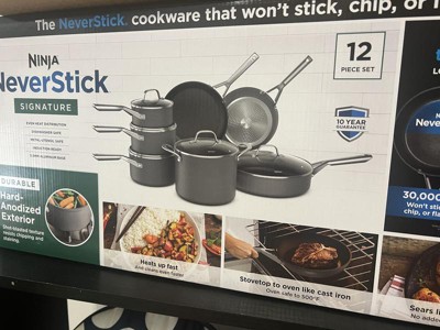 Ninja NeverStick Signature 10 Pc. Hard-Anodized Cookware Set - Black