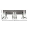 Toltec Lighting Apollo 3 - Light Vanity in  Graphite with 5" Square New Deco Art Glass Shade - 2 of 2