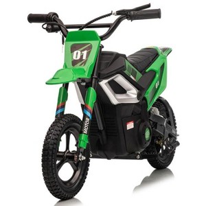 24V 350w Kids Ride on Motorcycle, 13.67MPH Max Speed, Mini Dirt Bike with Rear Wheel Suspension, Music, 12 Miles Range, Black - 1 of 1