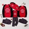 PATPAT Family Christmas Pjs Matching Sets Christmas Letter and Candy Cane Print Red and Black Holiday Jammies Xmas Sleepwear - 4 of 4