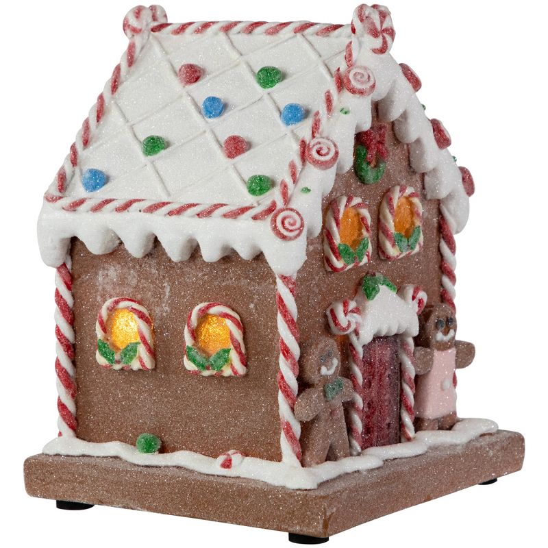 Northlight 7.5" Pre-Lit LED Gingerbread Candy House Christmas Decoration, 4 of 7