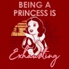 Womens Snow White and the Seven Dwarfs Retro Being a Princess Is Exhausting T Shirt - 2 of 4