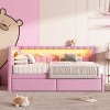 Platform Bed Modern Upholstered with Storage Drawers for Bedroom 44.4" Width - 3irtyhousy - 3 of 4