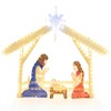 Costway 4 Ft Lighted Nativity Scene with 272 Warm & Cold White LED Lights, Ground Stakes - 2 of 4