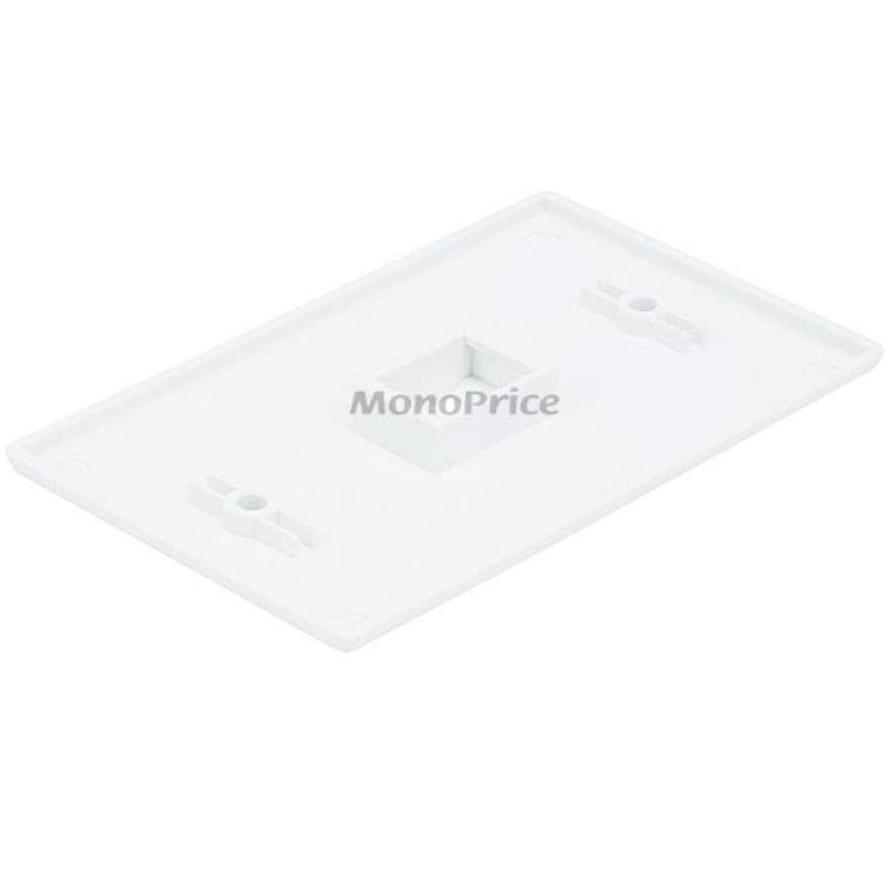 Monoprice 1-Hole 1-Gang Keystone Wall Plate - White, 2 of 4