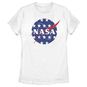Women's NASA American Flag Large Stars Logo T-Shirt - 1 of 4