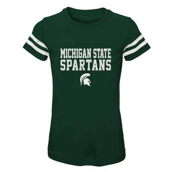 NCAA Michigan State Spartans Girls' Striped T-Shirt