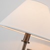 ALOADECOR Modern Bronze 12'' Tall 1-Light Fabric Shade Wall Sconces Farmhouse White Linen Tapered Shade Sconce For Bathroom Mirror Hallway（2 PACK） - 4 of 4