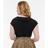 Unique Vintage Women's Twill Sleeveless Blouse Black - 2 of 3