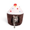 Nandog Large Prive Dog Bed / Cat Hut - Cupcake Chocolate - 3 of 4