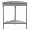ORRD Half Moon Console Table, Sofa Table with Shelf for Entryway, Modern Farmhouse Gray Finish, Solid Pine Wood Legs - 3 of 4