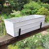 24" Medium Galvanized Steel Rectangular Box Planter with Brackets for 2 x 6 Railings Cape Cod White - ACHLA Designs: Wall-Mountable, Easy to Clean - image 2 of 2