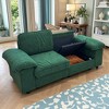 VASIP 78" Black Faux Leather Loveseat,Compact Sofa with Hidden Storage for Small Apartment, Living Room - 3 of 4