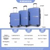 3 Piece Hardside Luggage Set with Spinner Wheels and TSA Lock for Travel, Lightweight Suitcases 20/24/28 Inch – Cuddlewood - 4 of 4