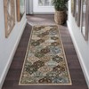 Washable Non Slip Floral Print Vintage Area Rugs for Living Room Bedroom, Soft Low Pile Dining Room Carpet for Home Office - 3 of 4