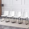 Dolonm Set of 4 Retro Suede Bar Stools, 17.7x20.87x37 Inches, Industrial Vintage Style with Non-Slip Pads - 2 of 4
