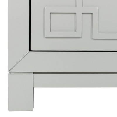 Gray and Gold Modern 3-Drawer Night Table