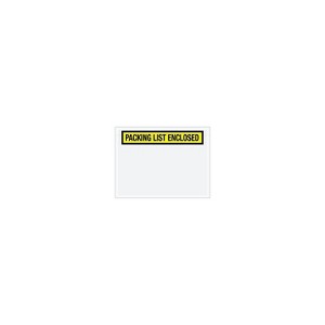 Box Partners "Packing List Enclosed" Envelopes 4 1/2" x 6" Yellow 1000/Case PL441 - 1 of 2