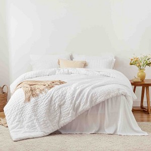 BAGOKIE 5/7 Pieces Seersucker Bed in a Bag Comforter Set - 1 of 4