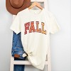 Simply Sage Market Varsity Fall Ombre Short Sleeve Tee - 2XL - Cream - 3 of 4