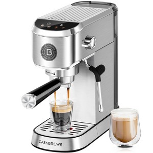 CASABREWS CM5418 Plus 20-Bar Semi-Automatic Espresso Machine & Coffee Maker with Steam Wand, Cold Brew Function, Stainless Steel, Silver - 1 of 4
