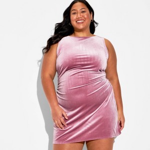 Women's Velvet Mini Sheath Dress - Wild Fable™ - 1 of 3