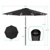 Sonkuki Patio 9FT LED Market Umbrellas With Solar Lights, Table Umbrella for Patio and Outdoor With Tilt Button for Deck and Pool - 3 of 4