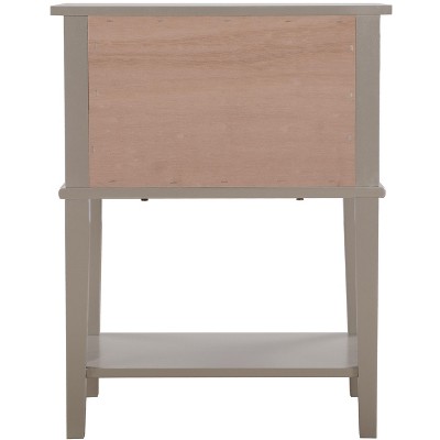 Newton Silver Champagne 2-Drawer Nightstand with Open Shelf