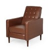 Sapphtopaz Mid-Century Modern Accent Chair Wingback Recliner Chair Upholstered Armchair with Footrest Comfy Chair for Bedroom, Living Room - 4 of 4