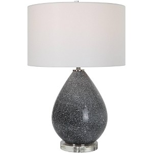 Uttermost Nebula Black and White Speckled Glaze Ceramic Table Lamp - 1 of 1