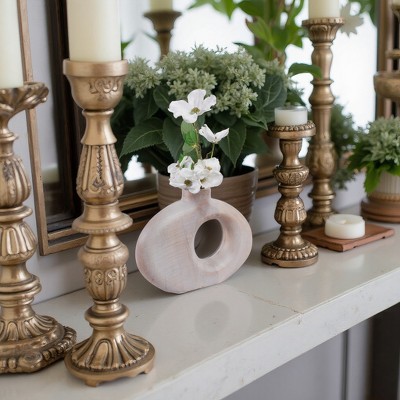 Decorative Cutout Wood Vase for Living Room Decor - Minimalist Flower Vase for Bedroom, House, and Table Centerpiece Decor