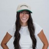 3D Puff Embroidered Game Day Upside Down Arch - Women's Corduroy Trucker Hat - 2 of 3