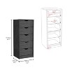 NicBex 5 Drawers Dresser for Bedroom,Wooden Drawers with Free Handle,Dressers for Kids Room,Living Room,Entry and Hallway - 3 of 4