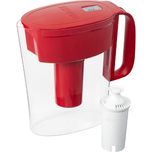 Brita Small 5 Cup BPA Free Water Filter Pitcher with 1 Standard Filter - Red