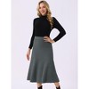 INSPIRE CHIC Women's Elastic High Waist A-Line Ribbed Knit Sweater Skirt - 2 of 4