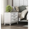 Gulches Collection 3-Drawer Nightstand 2 Tone, Antique White/Dark Brown, USB/Power Outlet, 28"Wx17"Dx28.5"H - 4 of 4