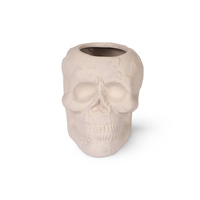 Terracotta Skull Vessels White - Bullseye's Playground™