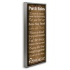 Stupell Industries Porch Rules Country Rustic, 11" x 25" - 3 of 4