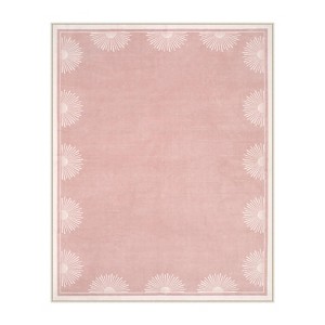 Lahome Short Pile Sunburst Area Rug – Plush Bohemian Accent for Living Room or Bedroom - 1 of 4