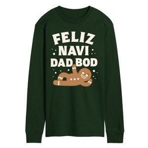 Men's - Instant Message - Feliz Navi Dad Bod Long Sleeve Graphic T-Shirt - 1 of 3