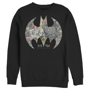 Men's Batman Shield Logo Comic 80th Anniversary Sweatshirt - 1 of 3