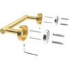 LunaLulinlk Brushed Gold Double Post Pivoting Wall Mounted Stainless Steel Toilet Paper Holder for Bathroom RV - 2 of 4