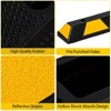 Car Parking Stopper 72 Inch Heavy Duty Rubber Parking Curb Wheel Stopper with Yellow Reflective Strips, Truck, Trailer and Van - 3 of 4