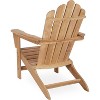 Tree City Teak Wood Adirondack Chair, Wide Armrest & High Back, Weather-Resistant Grade-A Teak Outdoor Patio Chair for Garden, Porch or Beach - 3 of 4
