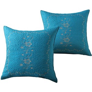 Marcielo 2 Pack Embroidery Pillow Shams Throw Pillow Cover - 1 of 4