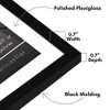 Americanflat 14x20 Picture Frame with Polished Plexiglass - Use as 11x17 Frame with Mat or 14x20 Frame Without Mat - Streamline Collection - Black - 3 of 4