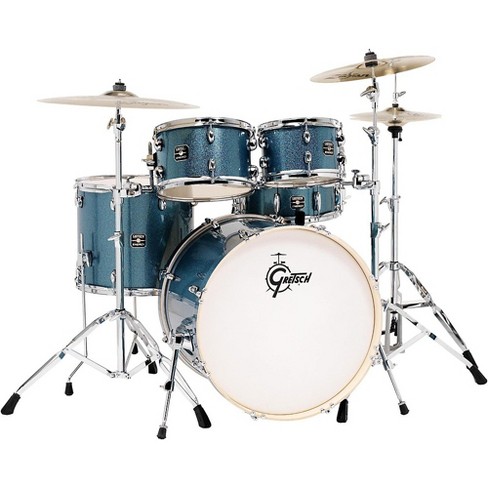 Gretsch Drums Energy 5-Piece Drum Set Blue Sparkle With Hardware and Zildjian Cymbals - image 1 of 3