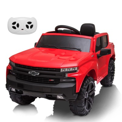 Licensed Chevrolet Silverado 12V Kids Ride On Truck, Remote Control, Bluetooth, LED Lights,Electric Vehicle for Toddlers