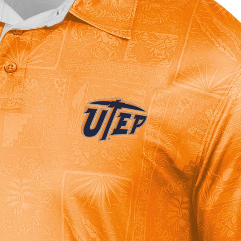 NCAA UTEP Miners Men&#39;s Tropical Polo T-Shirt, 3 of 4