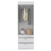 SEVOBAL Armoires with Double Doors Two Drawers Hanging Rod and Spacious Storage for Bedroom Organization, White, 23.3"*18.9"*70.4" - 2 of 4